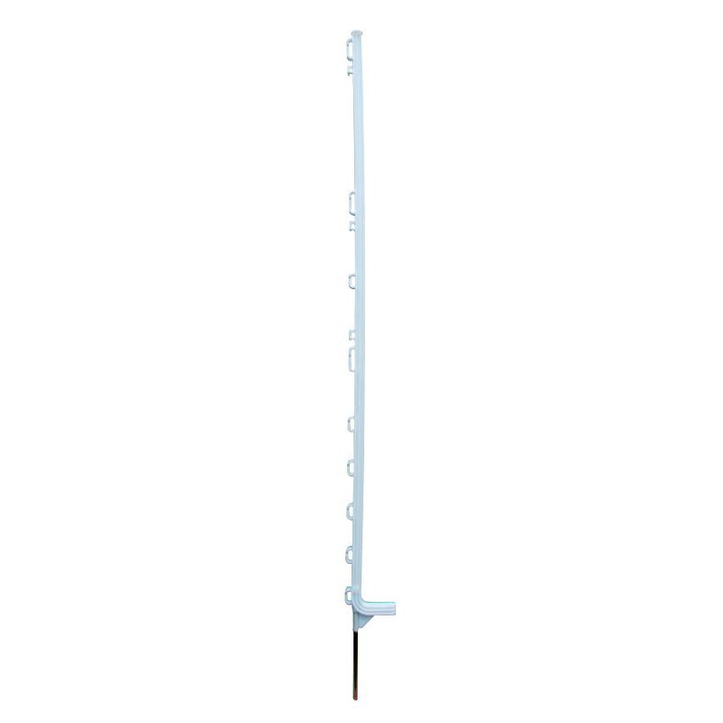 Kunststofpaal EXTRA wit 9-ogen 142cm