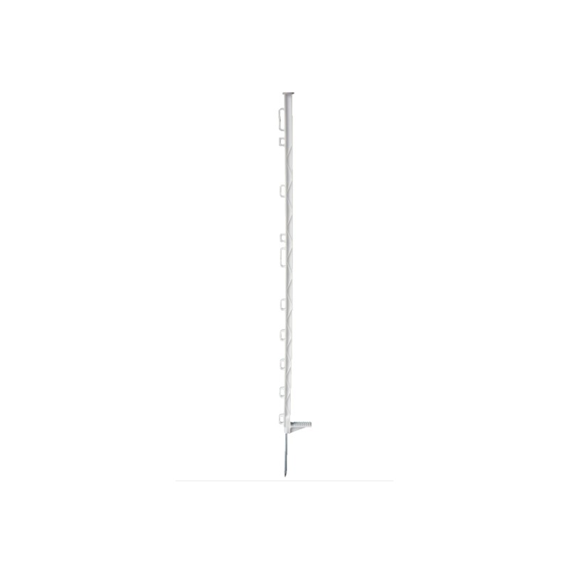 Kunststofpaal standaard wit 8-ogen 105cm