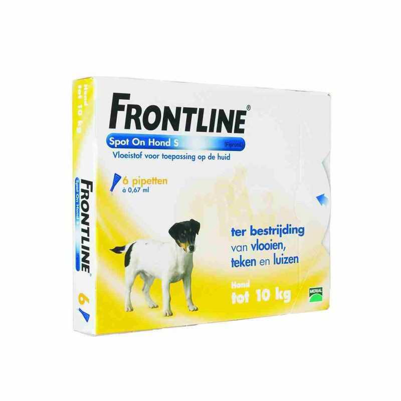 Frontline hond S 2-10 kg 6 pipetten