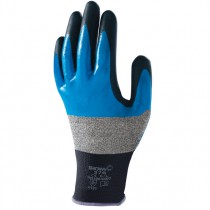 Handschoen SHOWA 376 Multi Fluid Pro zwart/blauw mt S